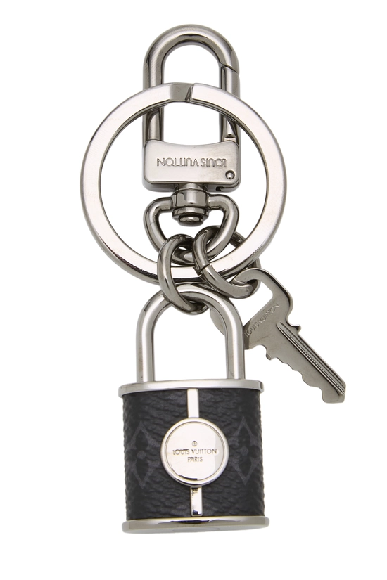 Silver Padlock Bag Charm, , large image number 1