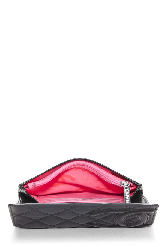 Black Quilted Calfskin Cambon Wallet, , large image number 3