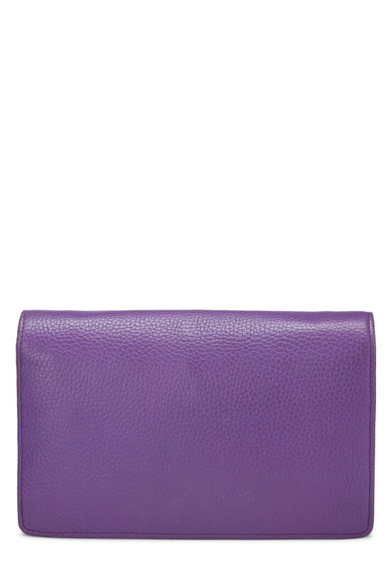 Purple Grained Leather Soho Chain Crossbody, , large image number 5