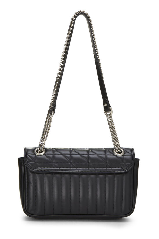 Black Leather GG Marmont Shoulder Bag Small, , large image number 3