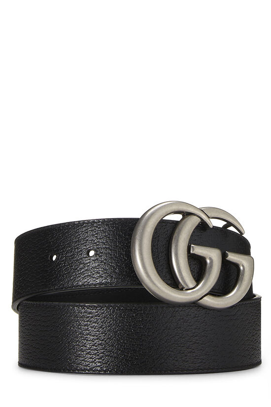 Black Leather GG Marmont Belt, , large image number 0