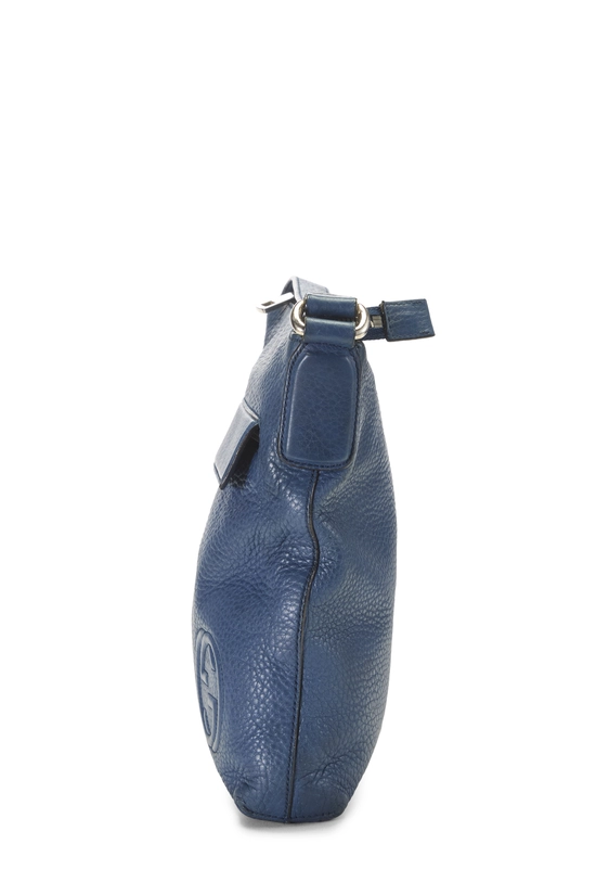 Blue Leather Soho Flap Messenger, , large image number 2
