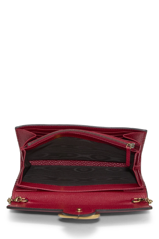 Red Leather GG Marmont Wallet On Chain (WOC) Mini, , large image number 5
