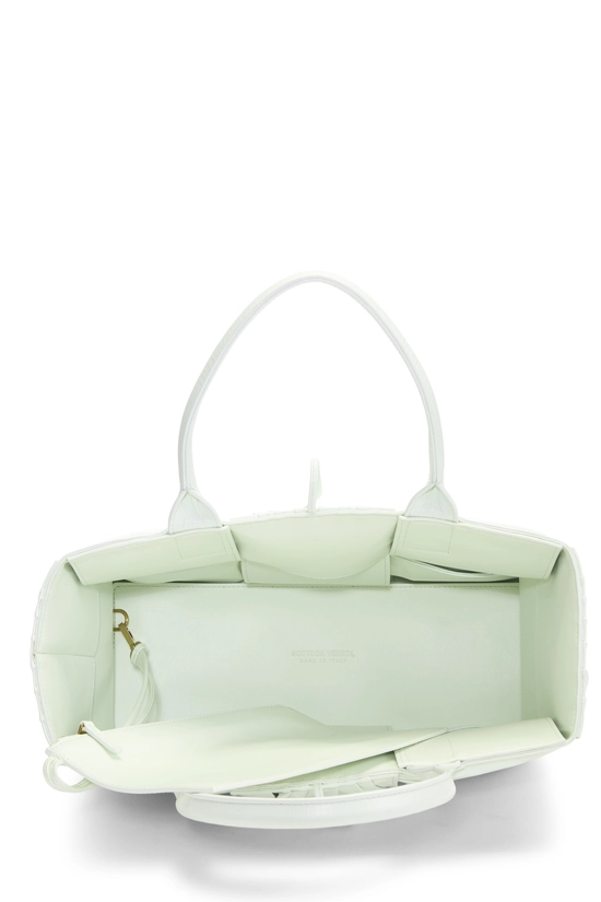 Green Calfskin Maxi Intrecciato Plisse Arco Tote Small, , large image number 5