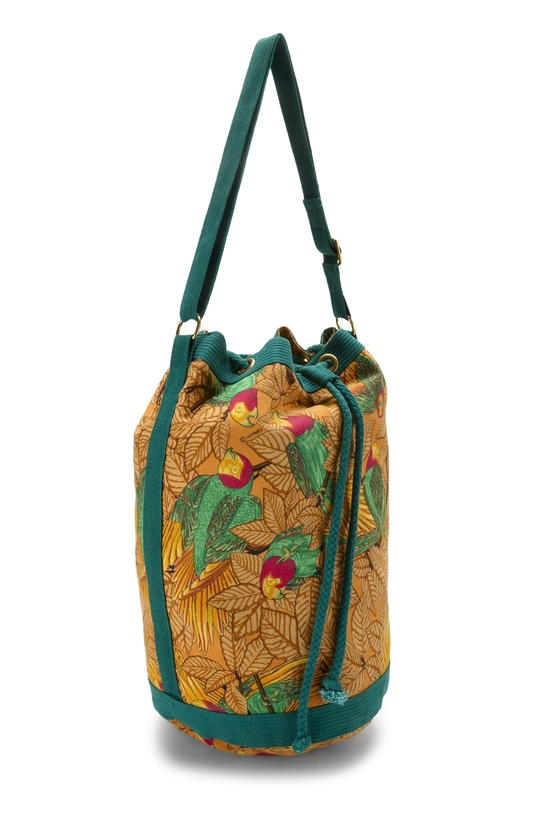 Yellow Les Perroquets Canvas Drawstring Shoulder Bag, , large image number 1