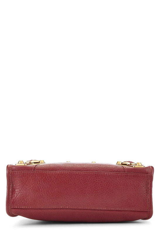 Red Chevre Metallic Edge Classic City Bag Mini, , large image number 4
