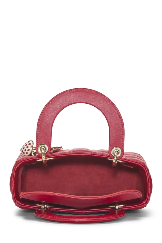 Red Cannage Quilted Lambskin Lady Dior Small, , large image number 5