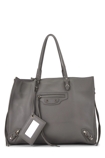 Balenciaga Grey Calfskin Papier B4 Zip Around
