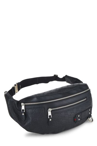 Navy Guccissima Waist Pouch Large, , large
