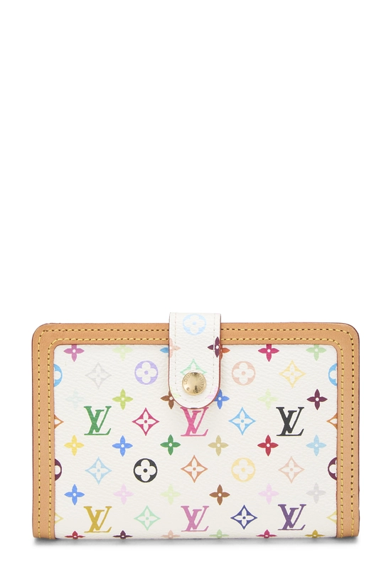 Takashi Murakami x Louis Vuitton White Monogram Multicolore Porte-Monnaie Viennois Wallet, , large image number 0