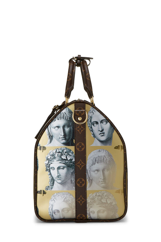 Fornasetti x Louis Vuitton Gold & Monogram Canvas Keepall Bandouliere 45, , large image number 3