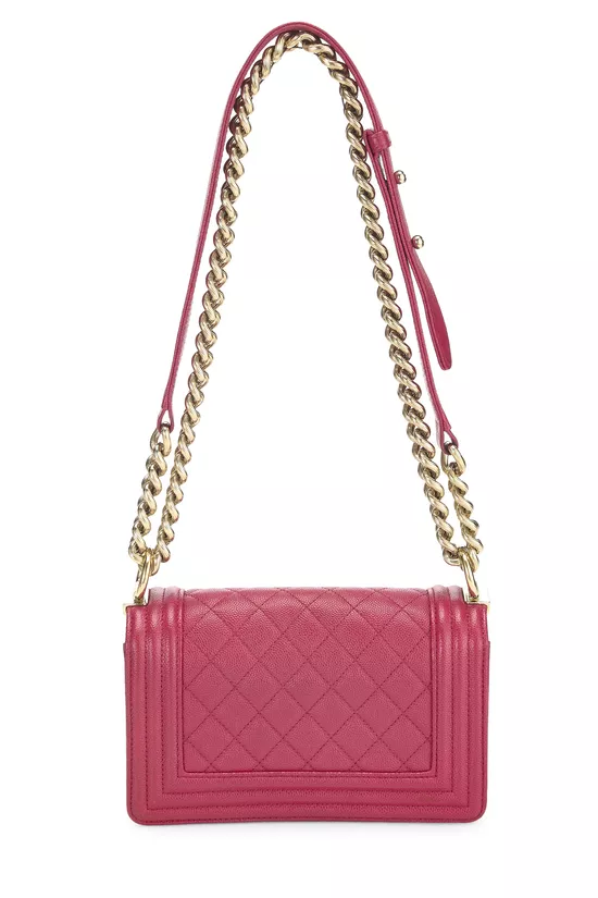 Pink Quilted Caviar Boy Bag Small, , large image number 3