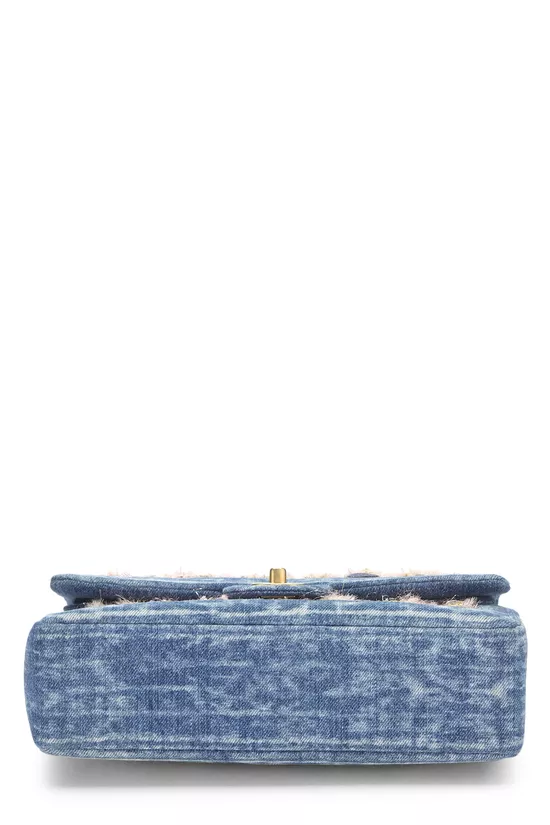 Pink Denim Classic Double Flap Medium, , large image number 4