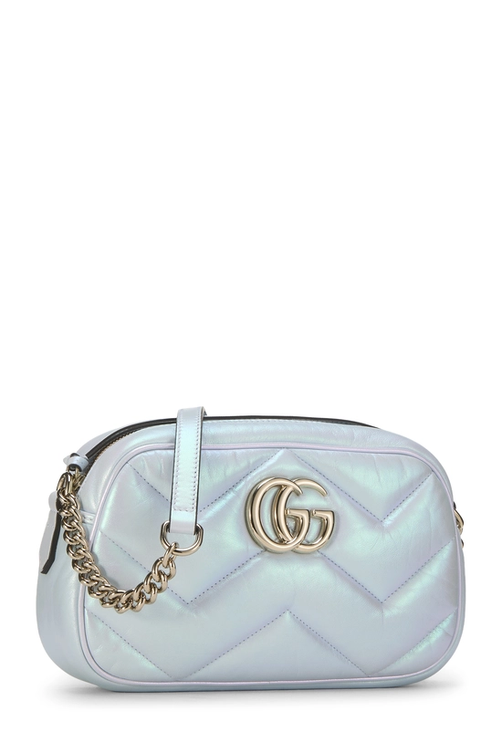 Blue Metallic GG Marmont Crossbody Small, , large image number 1