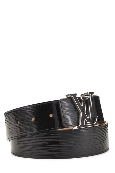 Black Electric Epi Initiales Belt 85