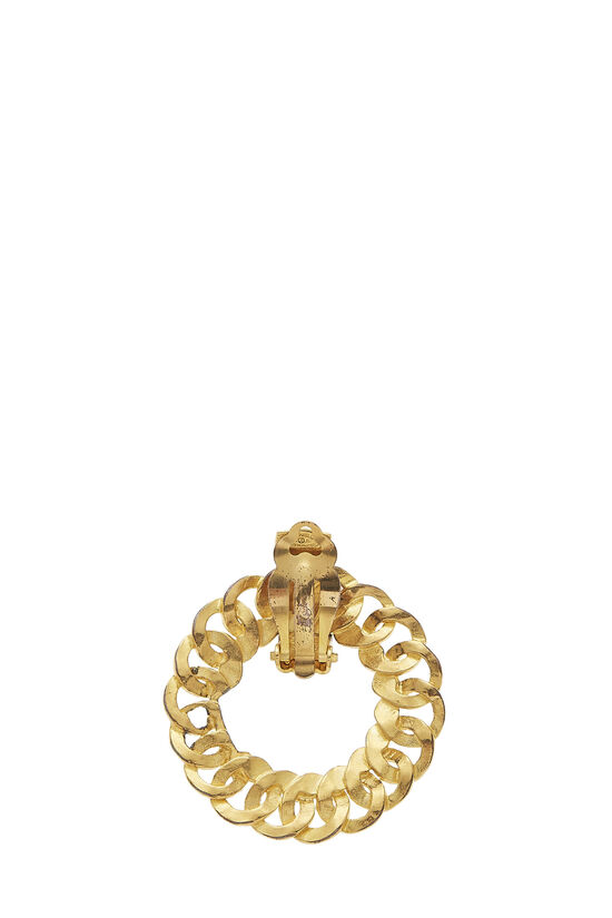 Gold Chain Hoop Earrings, , large image number 1