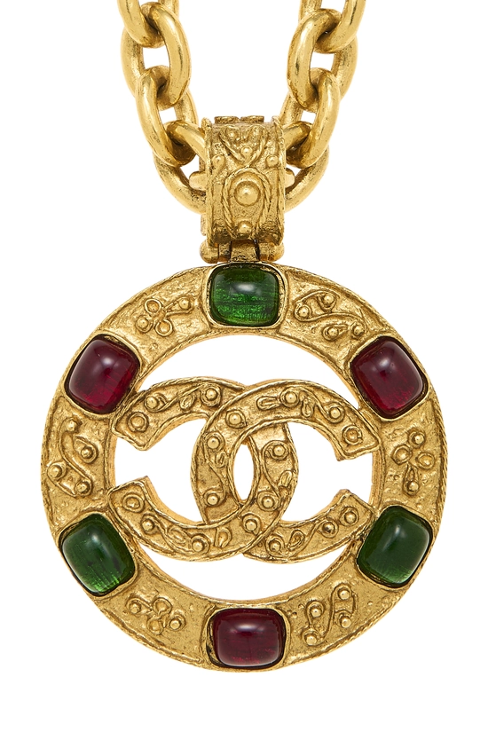 Gold Gripoix Filigree Necklace Large, , large image number 1