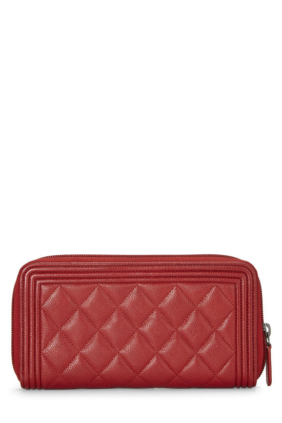 Red Quilted Caviar Boy Wallet, , large image number 2