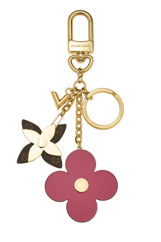 Gold & Multicolor Blooming Flowers Bag Charm, , large image number 1