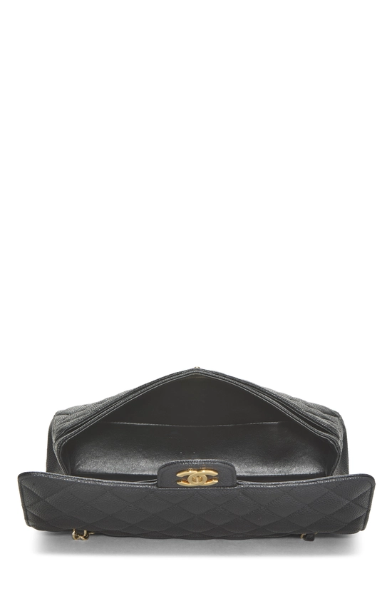 Black Quilted Caviar Classic Double Flap Medium, , large image number 5