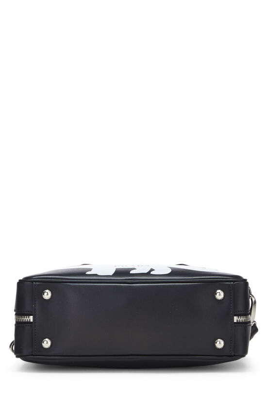 Black Calfskin Graphic Bauletto Handbag, , large image number 6