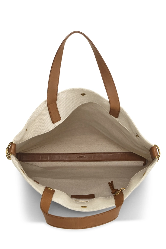 Beige Canvas L'Universite Tote, , large image number 5