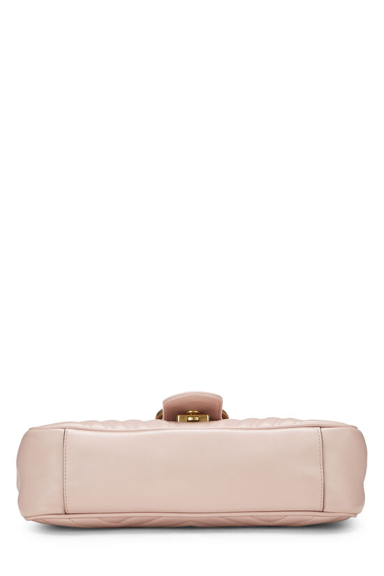 Pink Leather GG Marmont Matelassé Shoulder Bag Small, , large image number 4