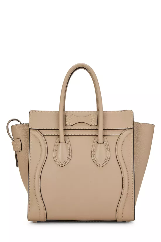 Beige Drummed Calfskin Luggage Micro, , large image number 3