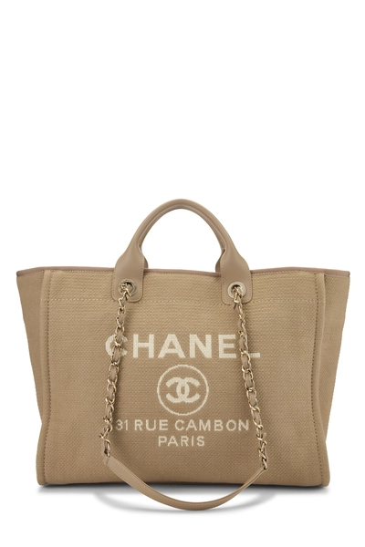Beige Canvas Deauville Medium NM