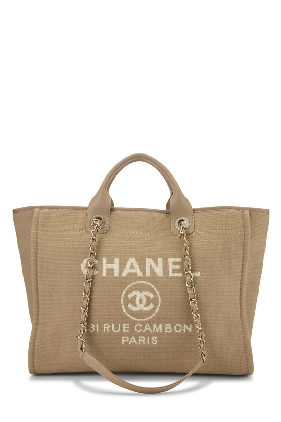 Beige Canvas Deauville Medium NM, , large image number 0
