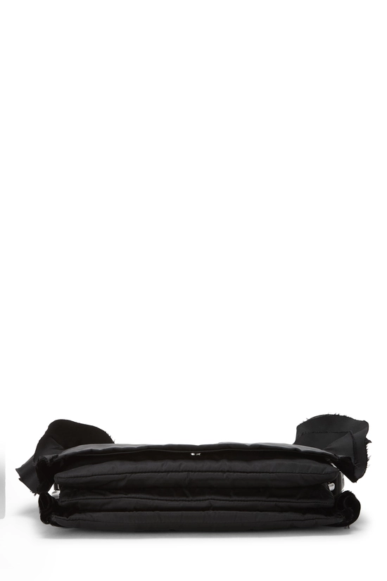 Black Nylon Shoulder Bag, , large image number 4