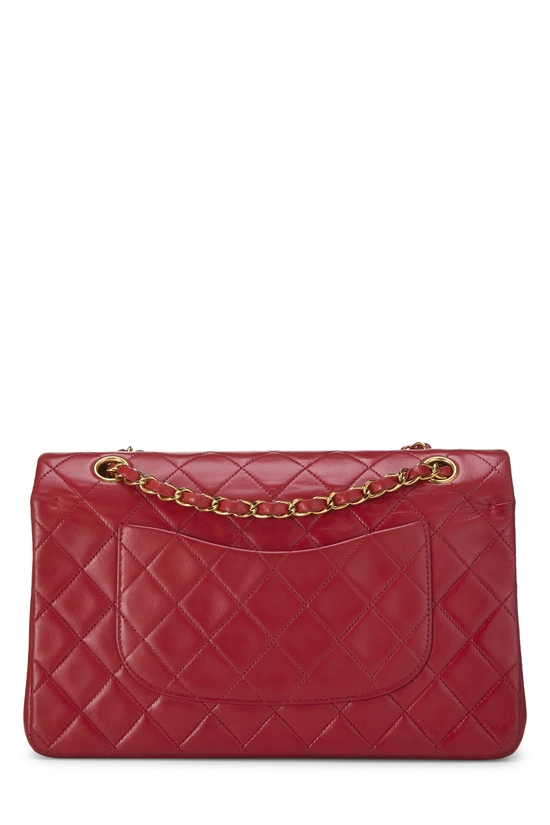 Red Quilted Lambskin Classic Double Flap Medium, , large image number 3