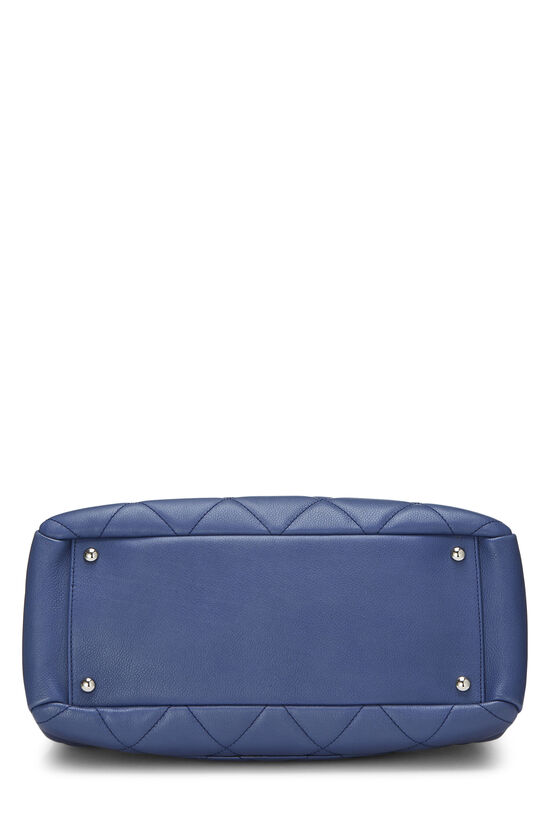 Blue Calfskin Timeless 'CC' Handbag Medium