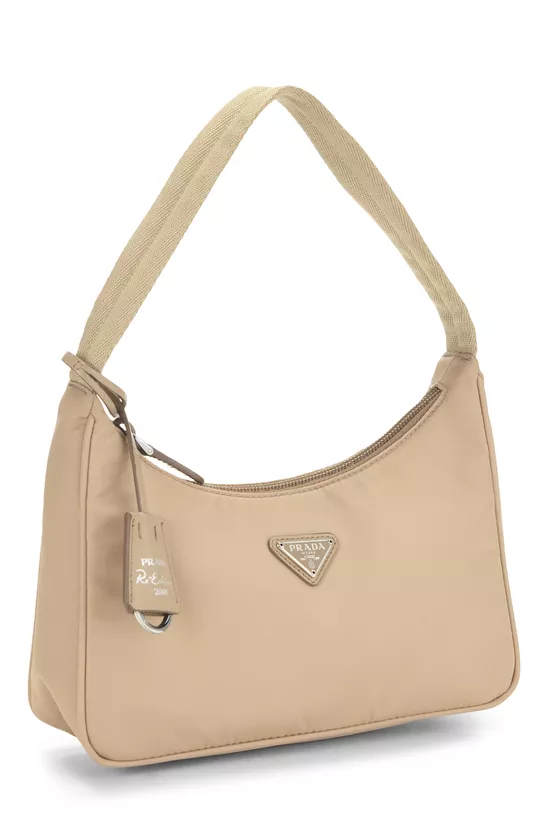 Beige Tessuto Re-Edition 2000 Hobo Mini, , large image number 1