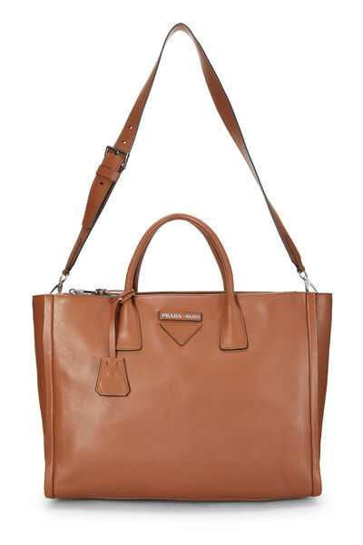 Brown Calfskin Grace Lux Concept Tote Large, , large