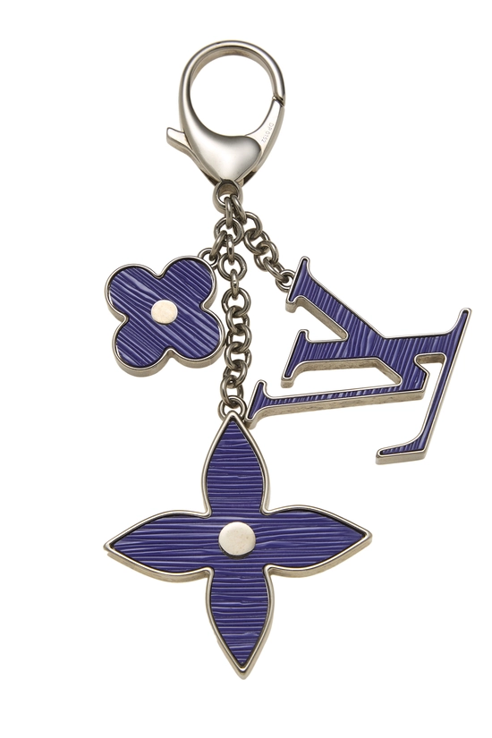 Purple & SIlver Fleur d'Epi Bag Charm, , large image number 1