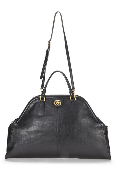 Black Leather (RE)BELLE Boston Bag, , large