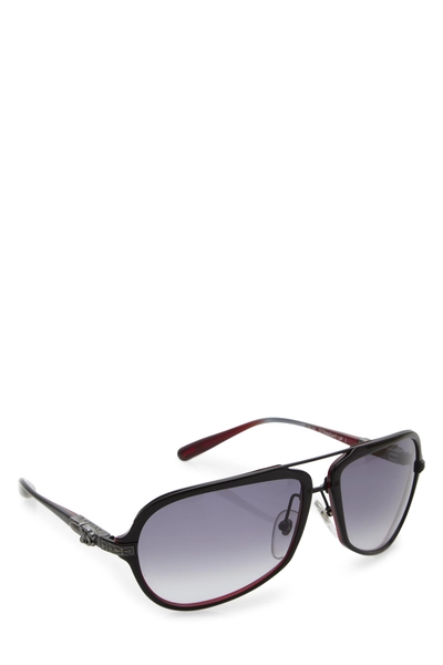 Black Metal Straight Up Sunglasses, , large