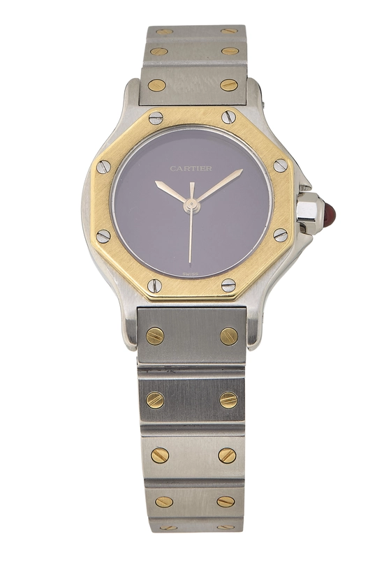 Stainless Steel Two-Tone Santos Octagon 0907 24MM, , large image number 0