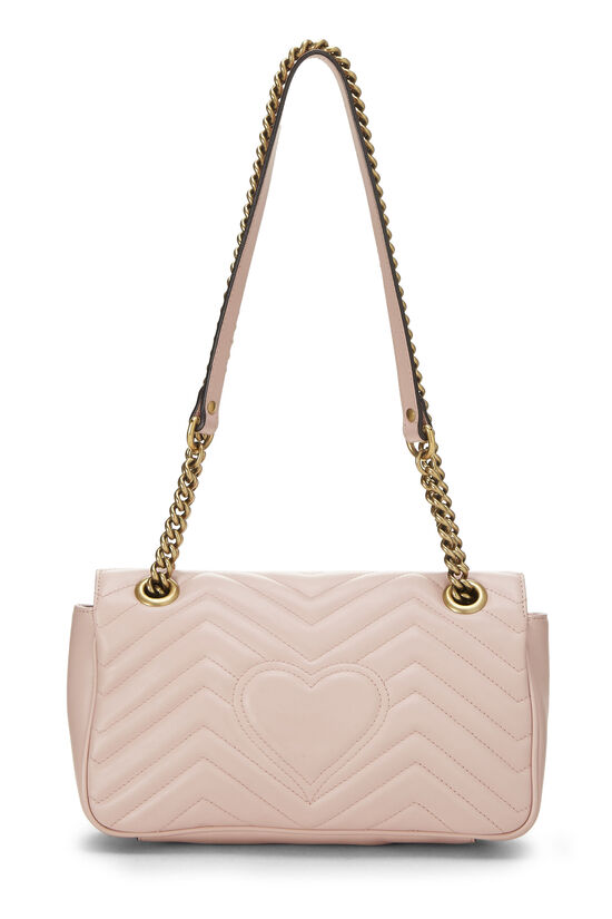 Pink Leather GG Marmont Shoulder Bag Small, , large image number 3