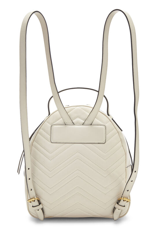 White Leather 'GG' Marmont Backpack, , large image number 5