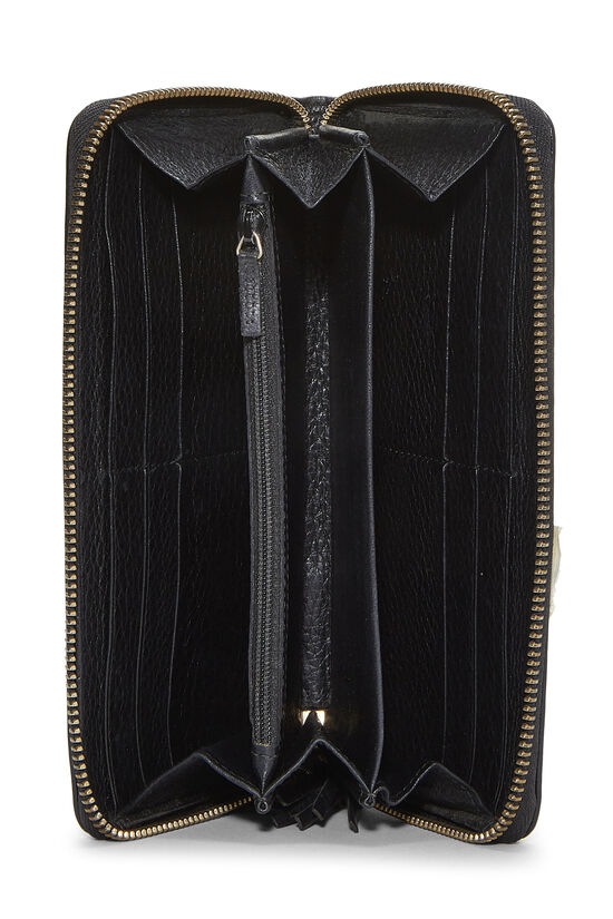 Black Leather Soho Zip Wallet, , large image number 3