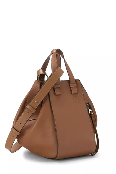 Brown Calfskin Hammock Bag Small, , large