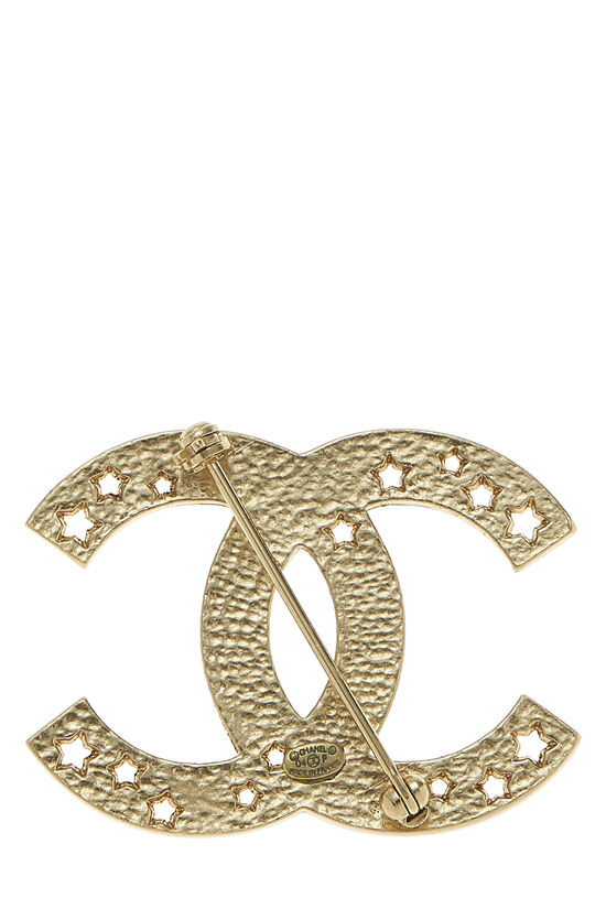Gold 'CC' Star Cutout Pin, , large image number 1