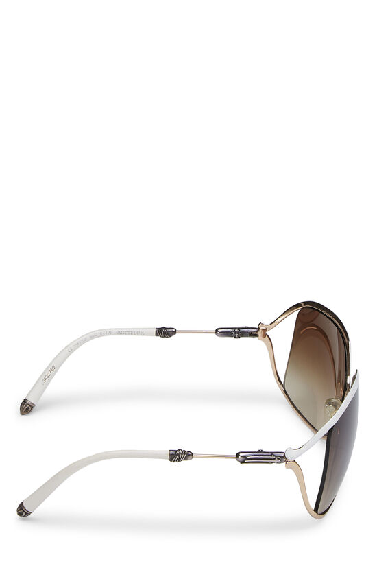 White Metal Buttflux Sunglasses, , large image number 2