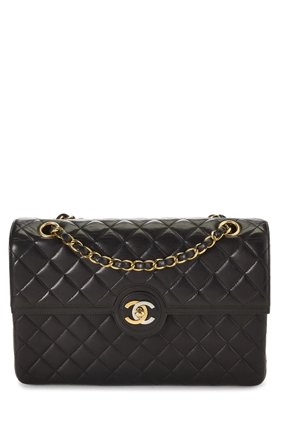 Chanel Black Quilted Lambskin Paris Limited Double Flap Medium