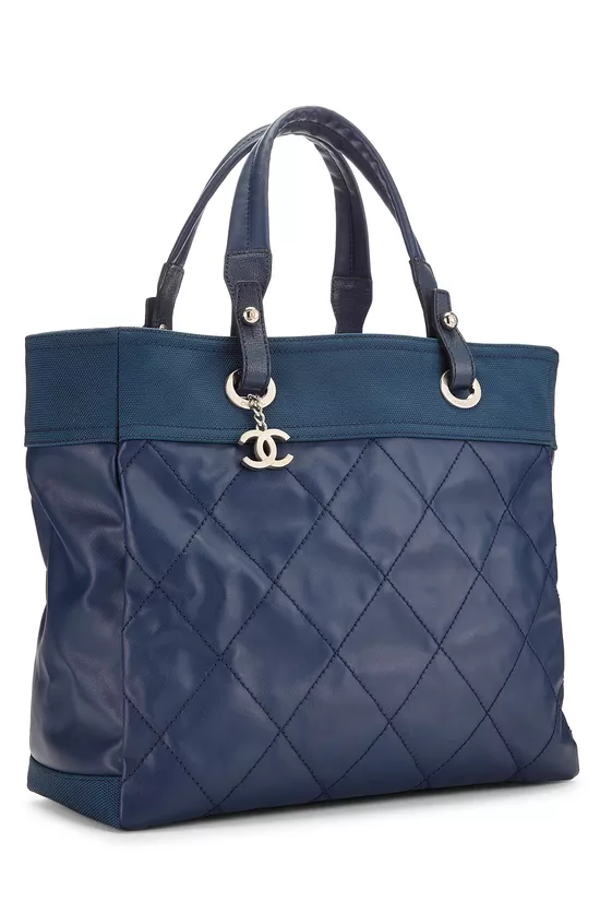 Navy Quilted Paris Biarritz Tote, , large image number 1