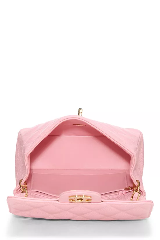 Pink Quilted Caviar Half Flap Mini, , large image number 5