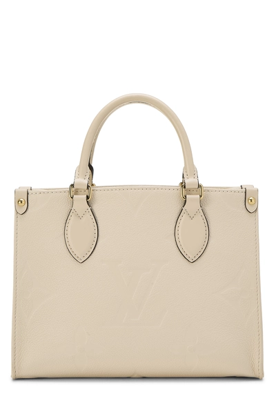 Cream Giant Monogram Empreinte On The Go PM