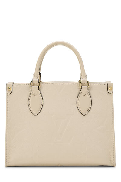Cream Giant Monogram Empreinte On The Go PM